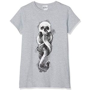 Fitted T-Shirt (Women-Xxl) Dark Art Snake Fitted (Grey)