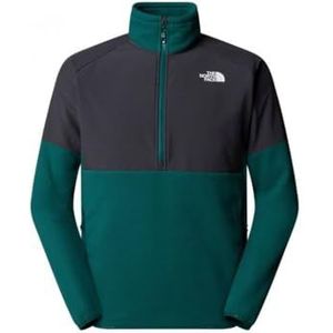 The North Face - Glacier - Fleece - Deep Nori-asphalt Grey - Halve Rits