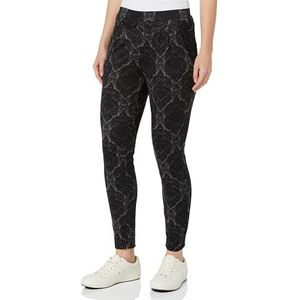 Cream Damesbroek, slim fit, enkel, lengte, elastische taille, bedrukt, stof, dames, Greay Medalion, XS