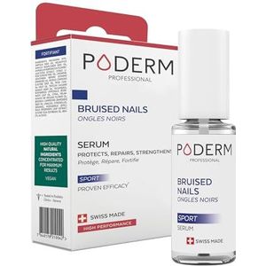 PODERM - ZWARTE EN BESCHADIGDE NAGELS | Behandeling op basis van schimmeldodende, antibacteriële en herstellende planten en planten die actief zijn tegen bloeduitstortingen | Professionele verzorging van voeten/handen | Gemakkelijk en snel | Geproduceerd in Zwitserland
