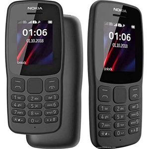 Nokia 106 4GB Dual Sim - Donkergrijs - LED-zaklamp - FM-radio
