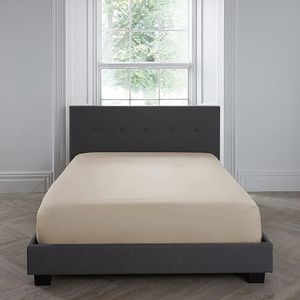 Appletree - Natuurlijk tweepersoonshoeslaken (140 x 190 x 35cm) - Effen beddengoed - Licht natuurlijk tweepersoonslaken - Zacht en luxe 100% katoen - natuurlijk laken