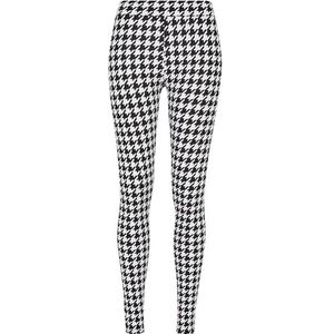 Urban Classics Damen Leggings Ladies Soft AOP Leggings blackhoundstooth S