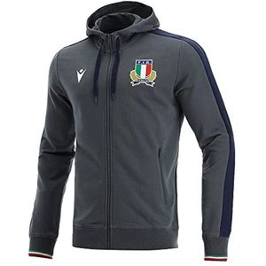 Macron Unisex Merchandising Ufficiale Italia Rugby 2021/22 Sweatshirt voor kinderen