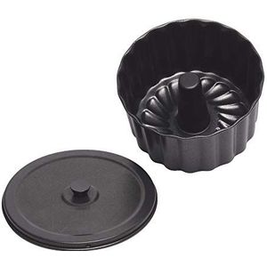 Grilo Kitchenware 415218G Puddingvorm, aluminium met anti-aanbaklaag, zwart, 18 cm