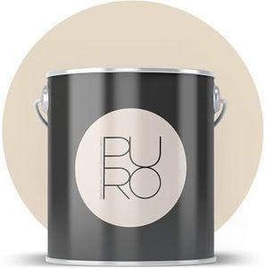 Livingwalls PURO Premium muurverf c7023 - schilderverf met zeer hoge dekking - matte hoogwaardige binnenverf in crème - 2,5 l