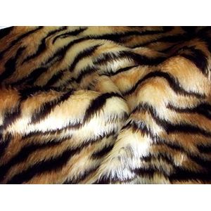 Animal Fun Faux Fur Stof Materiaal - Tijger, 1Mtr - 150cmx100cm