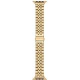 Michael Kors herenbandje voor Apple Watch, 38/40/41mm en 42/44/45/49mm, goudkleurig roestvrij staal, MKS8055