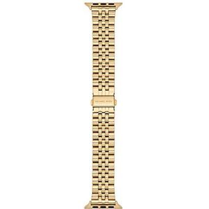 Michael Kors herenbandje voor Apple Watch, 38/40/41mm en 42/44/45/49mm, goudkleurig roestvrij staal, MKS8055