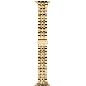 Michael Kors herenbandje voor Apple Watch, 38/40/41mm en 42/44/45/49mm, goudkleurig roestvrij staal, MKS8055