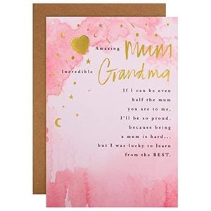 Hallmark Moederdagkaart voor mama en oma - Klassiek hartvilt vers ontwerp