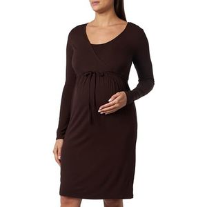 Noppies Gaja Nurs Bi-Stretch Dress Ls jurk voor dames, Coffee Bean - P664, 40