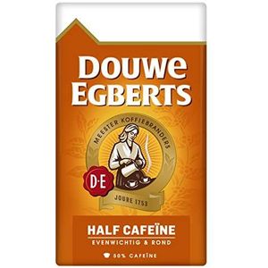 Douwe Egberts Filterkoffie Half Cafeïne (1.5 Kilogram - Intensiteit 05/09 - Medium Roast Koffie) - 6 x 250 Gram