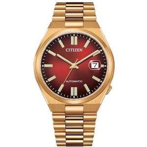 Citizen Herenhorloge, analoog, automatisch, met een armband van roestvrij staal Tsuyosa, Rood, Armband