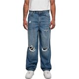 Urban Classics Jeans voor heren, Mid Deepblue vernietigd gewassen, 42