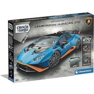 Clementoni - Laboratoriummechanica, Lamborghini orkaan STO, spel voor racewagens, wetenschappelijk stemspeelgoed in het Spaans, vanaf 8 jaar (55481)