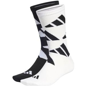 adidas, Aeroready Crew Logo Brand Love 2 paar, sokken, wit zwart, M, uniseks