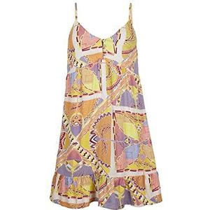 O'NEILL Malu Beach Dress 32013 Yellow Scarf Print, Regular voor dames, 32013 Yellow Scarf Print, L-XL
