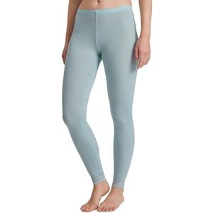 CALIDA Silky Wool Joy Leggings voor dames, van wolzijde, fijne rib, temperatuurregulerend en geurneutraliserend, sterling blauw., 48-50