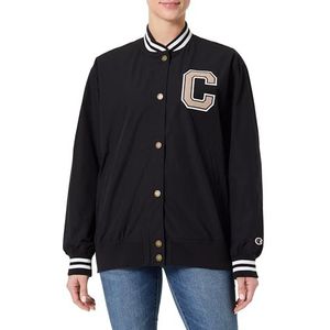 Champion Legacy Outdoor W - Spring Summer WR gerecycled polyester geweven bomberjack, zwart, L dames SS24, Zwart, L