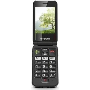 emporia Joy-LTE mobiele telefoon voor senioren, 2G, klapmobiele telefoon zonder abonnement, mobiele telefoon met noodoproepknop, 2,8-inch display, zwart