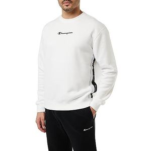 Champion Legacy American Tape-Powerblend Fleece Crewneck Sweatshirt voor heren, Wit, M