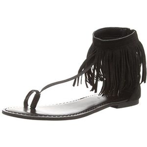 VERO MODA Vmkate Leather Teenslippers voor dames, zwart, 36 EU