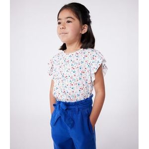 Petit Bateau T-shirt met korte mouwen voor meisjes, wit/meerkleurig., 8 Jaar