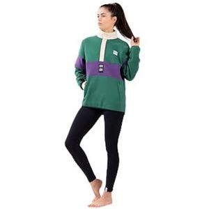 Eivy Dames Mountain Fleece Pullover Green & Purple
