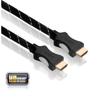 HDGear HC0065-075B - HDMI-kabel met Ethernet kanaal, dubbelzijdige HDMI-A-stekker (7,5 m) zwart