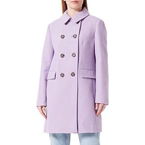 Sisley Womens 2BOYLN01M Wool Blend Coat, Purple 933, 38