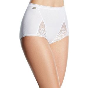 Playtex Korte vrouw essentiële katoenen slip x2, Wit (Blanco), L