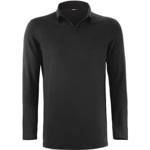 Womo MAGL ML Hals Poloshirt Zwart, Zwart, S/XXL