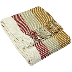 furn. Tulsa gooien, rood/oker, 130 x 180cm