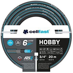 Cellfast Hobby Tuinslang, robuust, flexibel, 6-laags, ATS2 kruisvlecht, UV- en algen, vrij van zware metalen, 32 bar, -20/+60 ° С temp. 1/2"", 20 m