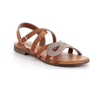 imac spa D.BABILA Platte sandalen voor dames, leer, 35 EU, Leer., 35 EU