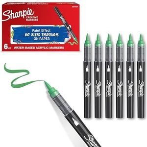 Sharpie - Creative Marker - Acrylverf Markers - Smaragdgroen - 6 Stuks
