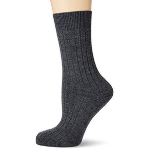 Witte gebreide sokken voor dames van gemerceriseerde wol.