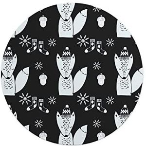 Questo Casa, Ronde digitaal bedrukte muismat, antislip onderkant, voor kantoor en thuis, diameter: 22 cm
