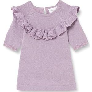 NBFRESINE LS Knit Dress, Lavender Mist, 62 cm