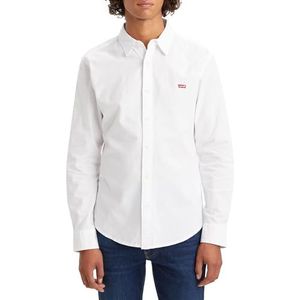Levi's Long-Sleeve Battery Housemark Slim Shirt Mannen, White, XS