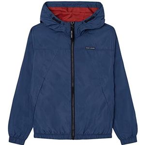 Pepe Jeans Damian Windreaker-hoodie voor jongens, blauw (jarman), 10 Jaar