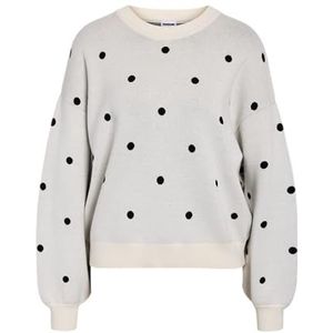 Noisy may Dames Nmcharlott L/S O-Neck Knit FWD Noos, Eggnoga, M