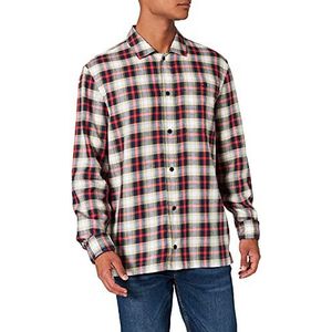 Tommy Hilfiger Heren Katoen Linnen Tartan Shirt, Woestijn bruin/Rocky Mountain/Multi, XXL