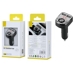 FM-zender - Zwart - Bluetooth 4.2 - Handsfree - USB-opladen x 2 - 3,1 A