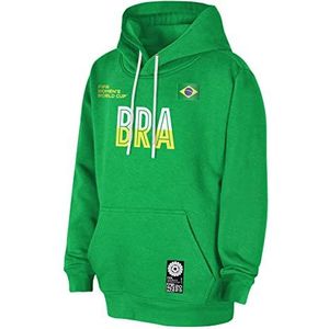 FIFA Unisex officiële 2023 vrouwen voetbal World Cup volwassen team hoodie, Brazilië Hooded Sweatshirt (pak van 1)