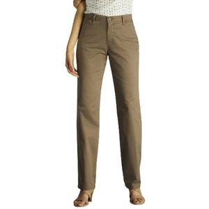 LEE Women's Relaxed Fit All Day Straight Leg Pant, deep breen, 6 Long