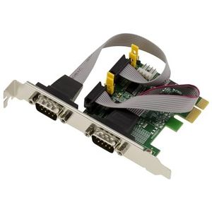 KALEA-INFORMATIQUE 2-poorts seriële PCIe RS232-controllerkaart met Power on Serial 5V of 12V POS-voeding ASIX 99100 chipset, beugels voor laag en hoog profiel