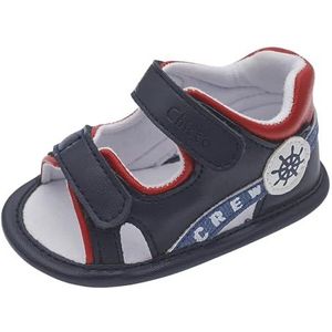 Chicco, Sandaal Met Dubbele Klittenbandsluiting, Kind 0-24, Blauw, 15 EU, Design in Italië