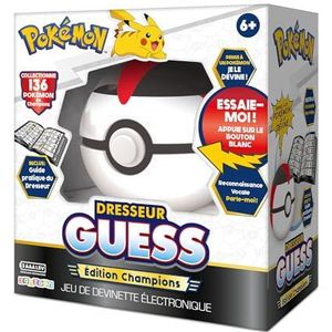 Bandai Trainer Guess Edition Champions - elektronisch spel in de vorm van een Poké bal, interactief spel, zonder scherm, spraakherkenning over de wereld van de Franse sprekende - ZZ23131